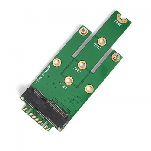 M.2 NGFF SSD to Mini PCI-E mSATA Adapter Card Replacement Converter 